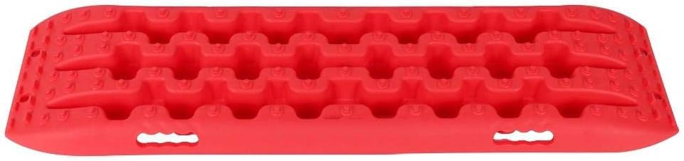 Amazon Qii Lu 汎用 スタックリカバリーラダー 緊急対応用品 緊急脱出 タイヤはしご 回復 ツール 補助品 多機能 耐衝撃 安全 砂 泥 草 スノーロードに対応 ジープ 軽トラ レッド 牽引フック 車 バイク