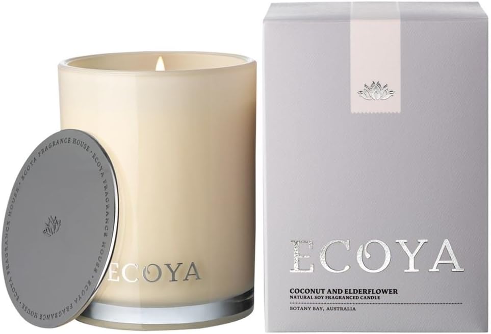 Ecoya Madison Jar Coconut and Elderflower Candle