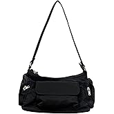 Cohawk Multi-pocket Nylon Shoulder Bag for Women Small Shoulder Purse Casual Underarm Bag