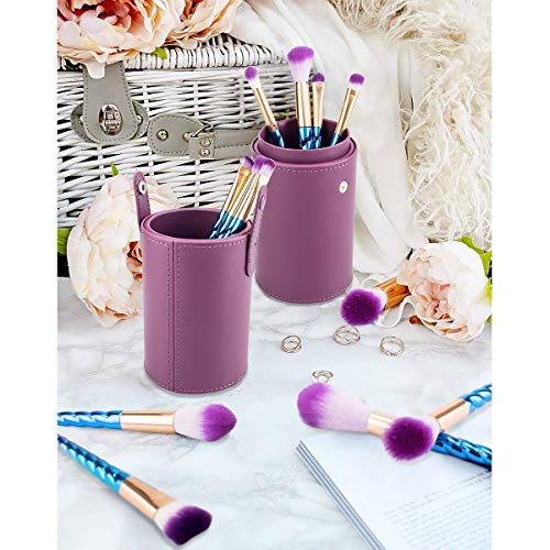 Unicorn Makeup Brushes Set 12pcs Professional Makeup Brushes with Color Bristles Foundation Face Eyebrow Eyeliner Eye-Shadow Brush Cosmetic Conceler Brushes Kit Tool with Case Holder for Women Girlc