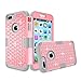 iPhone 7 Plus Case, Anna Shop Studded Rhinestone 3in1 Shockproof Hybrid [Heavy Duty] Full body Protective Case, Hard PC+Silicone Protective High Impact Defender Case Cover For Apple iPhone 7 plus