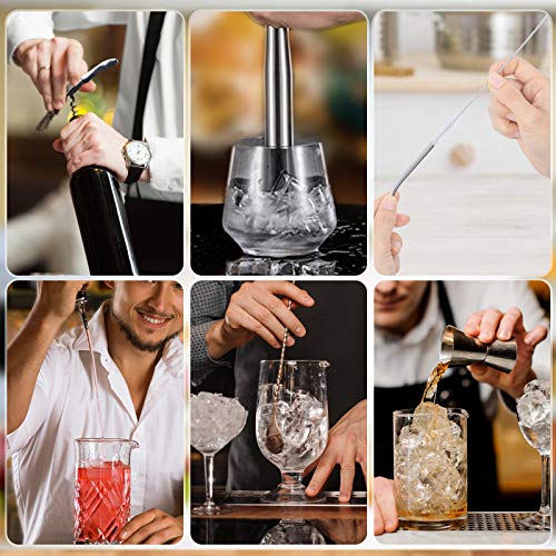 20 Teiliges Geschenkset Cocktail Set Boston Shaker mit Acryl Ständer | Cocktail Shaker Set Edelstahl | Cocktailshaker… – Bild 6