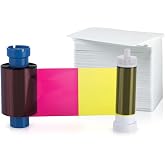 AlphaCard YMCKO 100 Print Ribbon/Card Pack for Pilot and Compass Printers