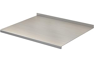 Stainless Steel Cutting Board with Lip & Non-Slip Pads, Heavy Duty Single Kitchen Board for Food Prep - Dishwasher Safe, for 