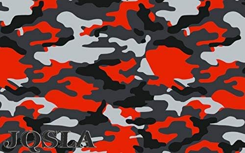 JQSLA Orange Black White Gray Camouflage Matte Premium Vinyl Car Wrap Decal Film Sheet Air Channel Release Technology + Free Tool Kit (108" x 60" / 9FT x 5FT)