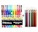 Glitter Gel Pens Set of 12 Color Art Gel Pens with free 12 Gel Ink Refills Professional Artist Premium Quality Assorted Colored Pens Comfort Grip for Adults Kids Coloring Drawing Book christmas Gift