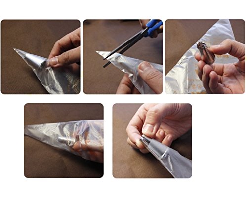 DLOnline 200 Pcs Pastry Piping Bags Disposable Cream Pastry Bag Cake Icing Piping Decorating Tool for all Size Tips Couplers and Baking Cookies Candy Supplies Kits