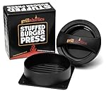Grillaholics Stuffed Burger Press and Recipe eBook - Hamburger Patty Maker for Grilling - BBQ Grill Accessories