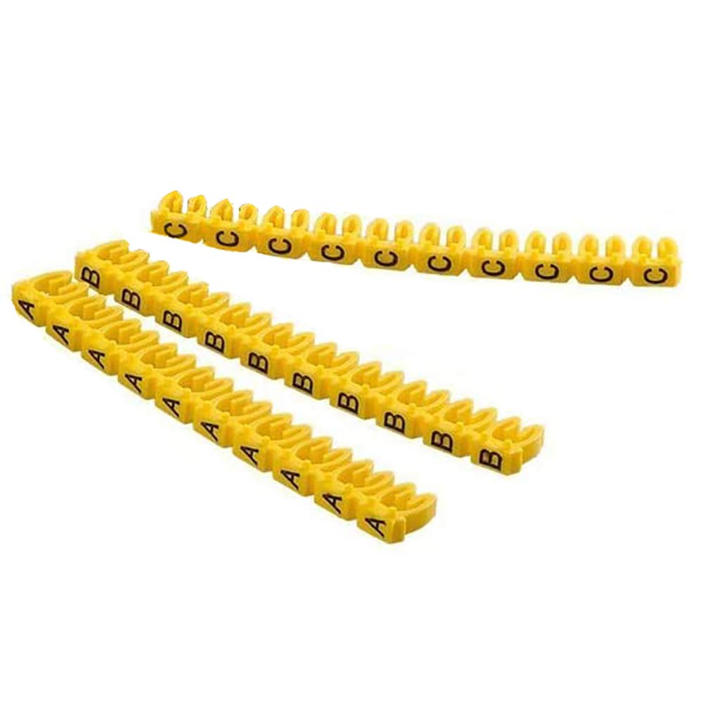 260 Pcs 4mm Letter A-Z Cable Markers Yellow Marker Letter Tag Label for 2-3mm Wire