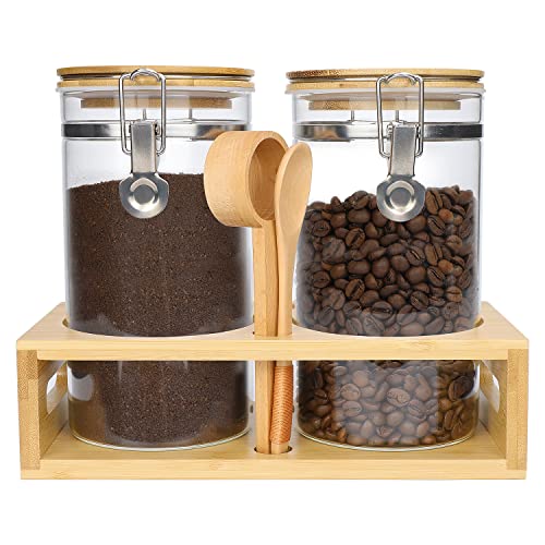 Glass Coffee Containers with Airtight Locking Clamp