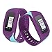 Pedometer Watch Bracelet, Gotd Large LCD Display Jogging Step Pedometer Walking Calorie Distance Counter,Best Pedometer for Walking/ Wearable Fitness Tracker for Men Women Kids (Purple)