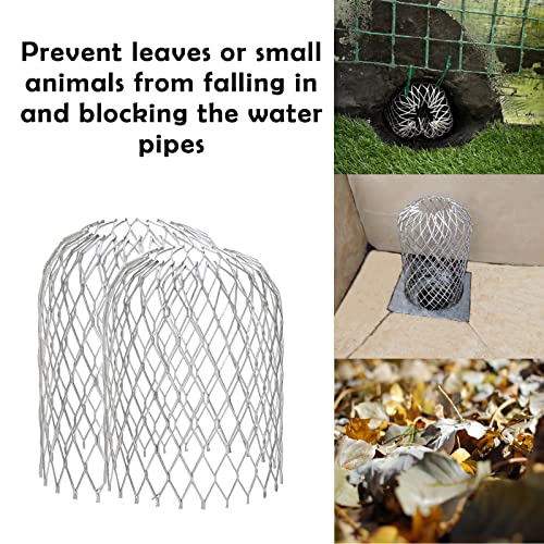 Gutter Guards 6 Inch, 6 Pack Downspout Cover Leaf Filter Strainer
