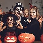 Tatuaje cara temporales Halloween ZERHOK 8pcs -Maquillaje Halloween día de muerto y baile de disfraz para mujer hombre y niños