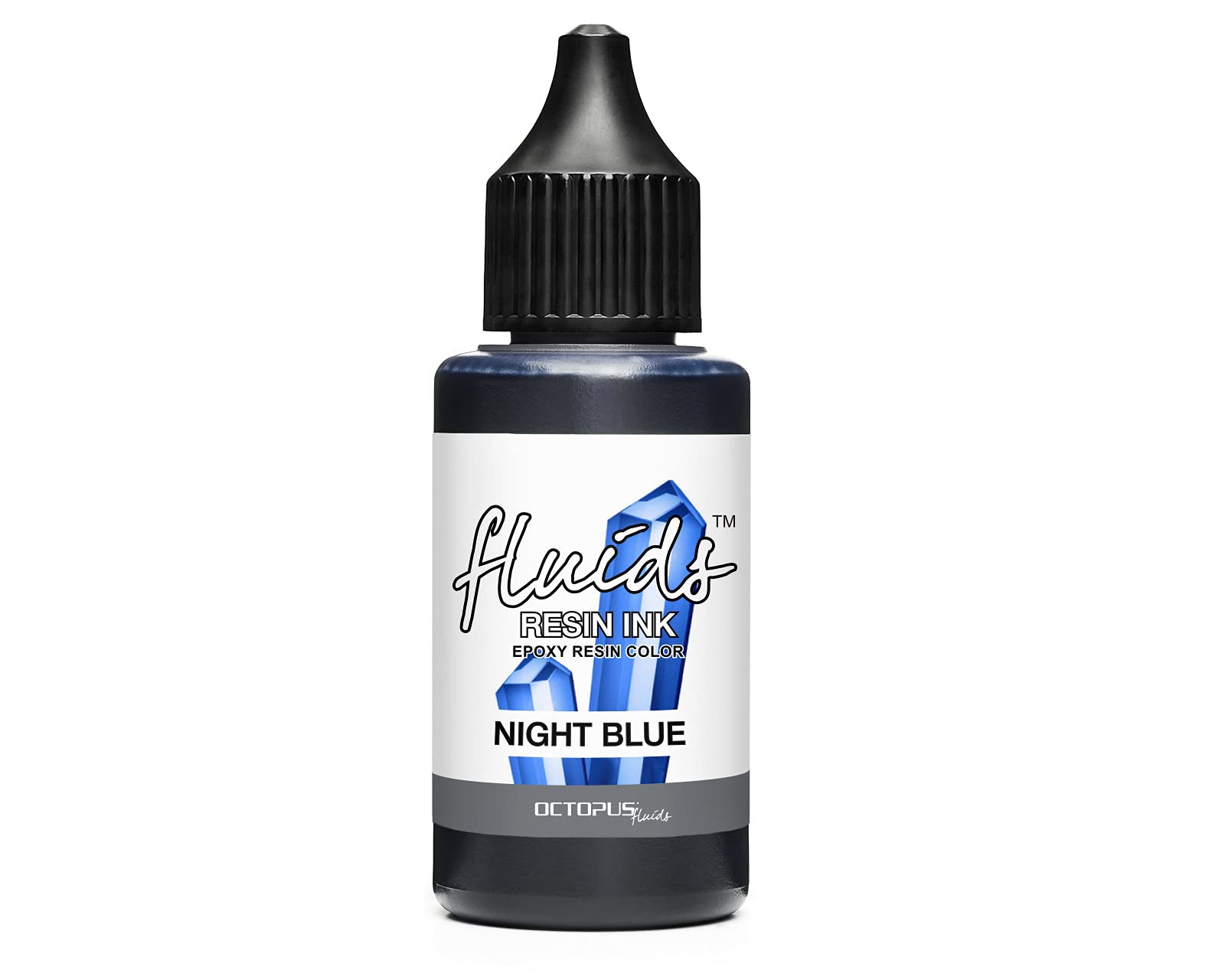 Octopus Fluids Resin Ink Night Blue, Alcohol Ink for Epoxy Resin and UV Resin, epoxy Resin Colour Translucent for Resin Art, Resin dye Liquid, 30 ml, Blue