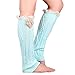 Soft Multi Color Options knit Knee High Boot Leg warmers with handmade flower Lace trim (mint color)