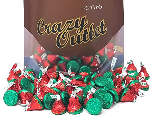 Hershey's Kisses Milk Chocolate Elf Kisses, Christmas Candy Bulk, 2 lbs