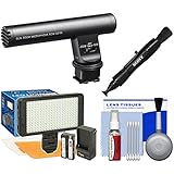 Sony ECM-GZ1M Shotgun/Zoom Microphone with LED Video Light &amp; Diffusers + Kit