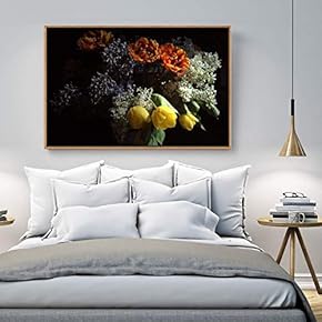 Floating Framed Canvas Wall Art for Living Room, Bedroom Still Life Canvas Prints for Home Decoration Ready to Hang - 16x24 inches