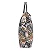 Signare Tapestry Foldable Tote Bag Reusable Shopping Bag Grocery Bag With Floral Peony Design (FDAW-PEO)