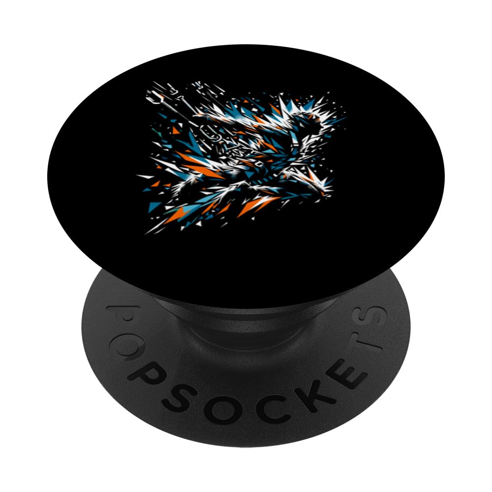 Polygon Art Bungee Jumping Bungy Bungee Jumper PopSockets Swappable PopGrip