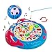 XC Fishing Game Electronic Rotating Board Game Educational Fishing Toys Set with Music On and Off Game Gift for Kids Child Boys and Girls 3 4 5 Years Old