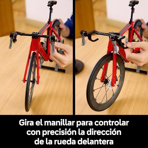 Icons Bici de Carretera - Kit de Construcción para Adultos Fans del Ciclismo - Neumáticos de Goma y Soporte para la Rueda Trasera - Decoración de Escritorio - Regalo para Ciclistas - 11380 — foto 5 de 6