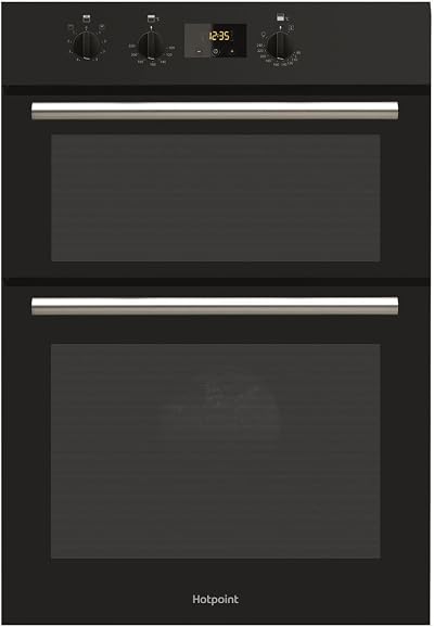 Hotpoint Newstyle Electric Built In Double Oven Black Digital Display Twin Grill