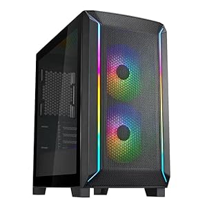 Silverstone PCケース FARAシリーズ SST-FA312Z-BG 通気口フルメッシュ mATX ゲーミングケース ブラック
