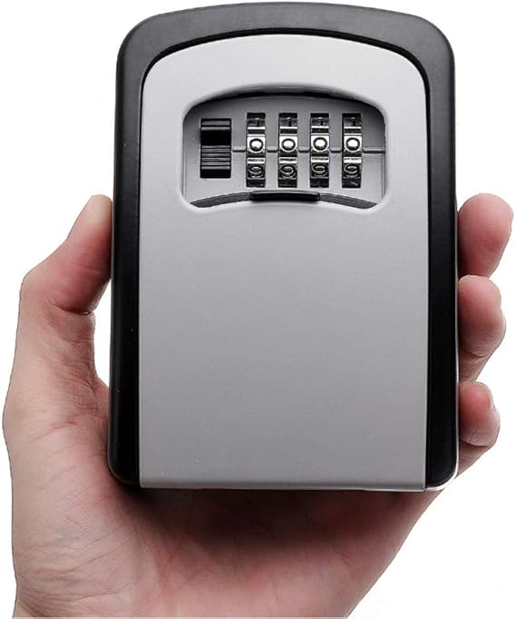 Ssiyun Safe Key Box Wall Mounted 4 Password Keys Combination Lock Metal