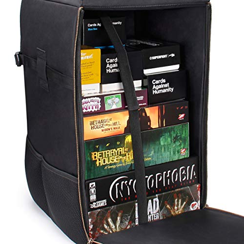 ENHANCE Board Game Backpack Reinforced Rigid Board Game Storage with