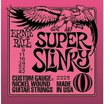 Ernie Ball 2223 Nickel Super Slinky Pink Electric Guitar Strings 3 Pack
