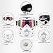 KKmoon Mortorcycle Mask Detachable Goggles and Mouth Filter for Open Face Helmet Motocross Ski Snowboard (White)