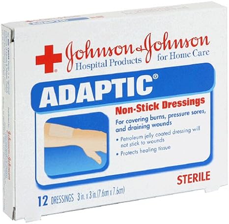 Johnson&Johnson adaptic non-Stick dressings (3x3-inch), 12-count dressings (pack of 2) (381370055518)