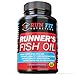 Runner's Fish Oil - Omega 3 Premium EPA/DHA - Heart Health - Cardiovascular Health - Enteric Coating So No Fishy Aftertaste - 2 Month Supply! Made in The USA!