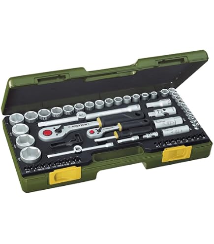 Proxxon 23286 65-Piece 1/4-Inch and 1/2-Inch Drive Set - Drive