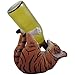 Drinking Orange Bengal Tiger Cub Wine Bottle Holder Sculpture in African Jungle Safari Bar Decor and Decorative Tabletop Wine Stands & Racks As Funny Gifts for Wild Animal Lovers