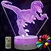 LLAMEVOL Dinosaur Toys Kids Night Light Timer Remote Christmas Gift Birthday TRex 3D Illusion Lamp 7 Color