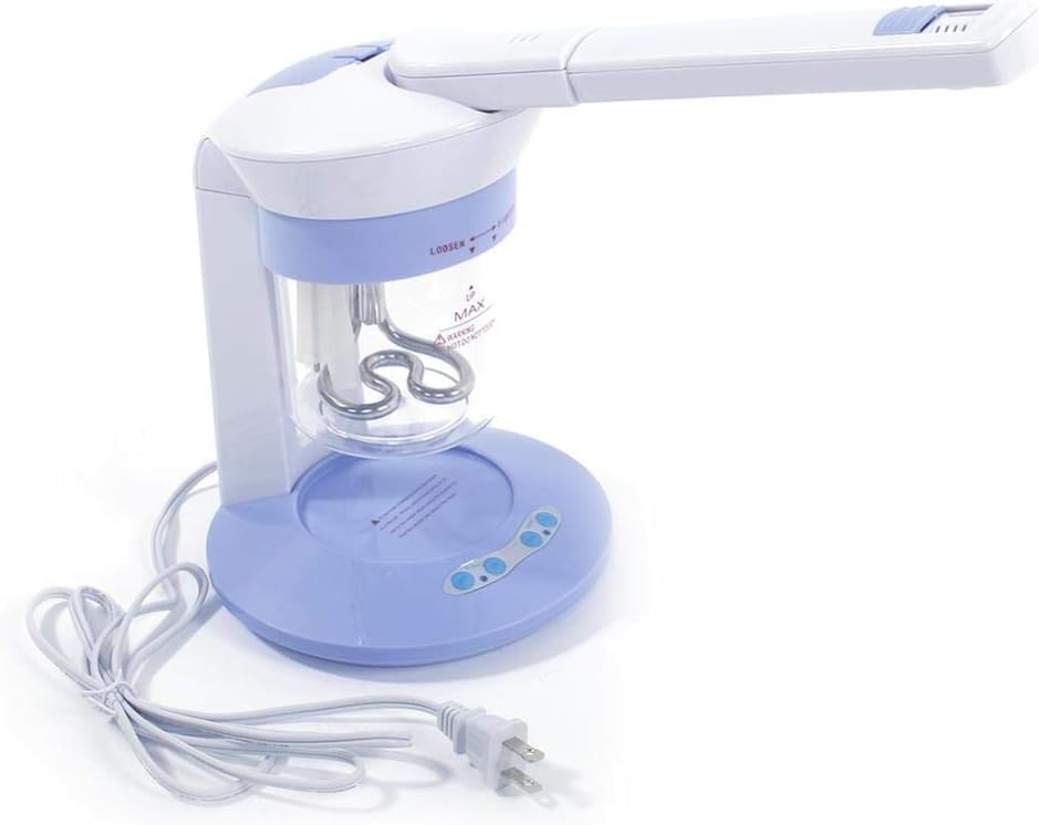 Lvyode Facial Steamer, Spa Beauty Facial Ozone Steamer Mini Portable Home Use Single Tube Hot Facial & Aroma Steamer,Desktop Table Top Rotating Nozzle, Home Use Face Moisturizing Cleaning Blue