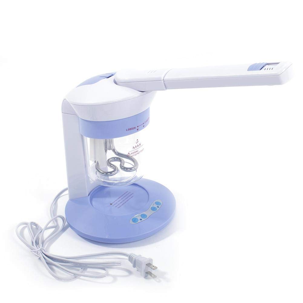 Lvyode Facial Steamer, Spa Beauty Facial Ozone Steamer Mini Portable Home Use Single Tube Hot Facial & Aroma Steamer,Desktop Table Top Rotating Nozzle, Home Use Face Moisturizing Cleaning Blue