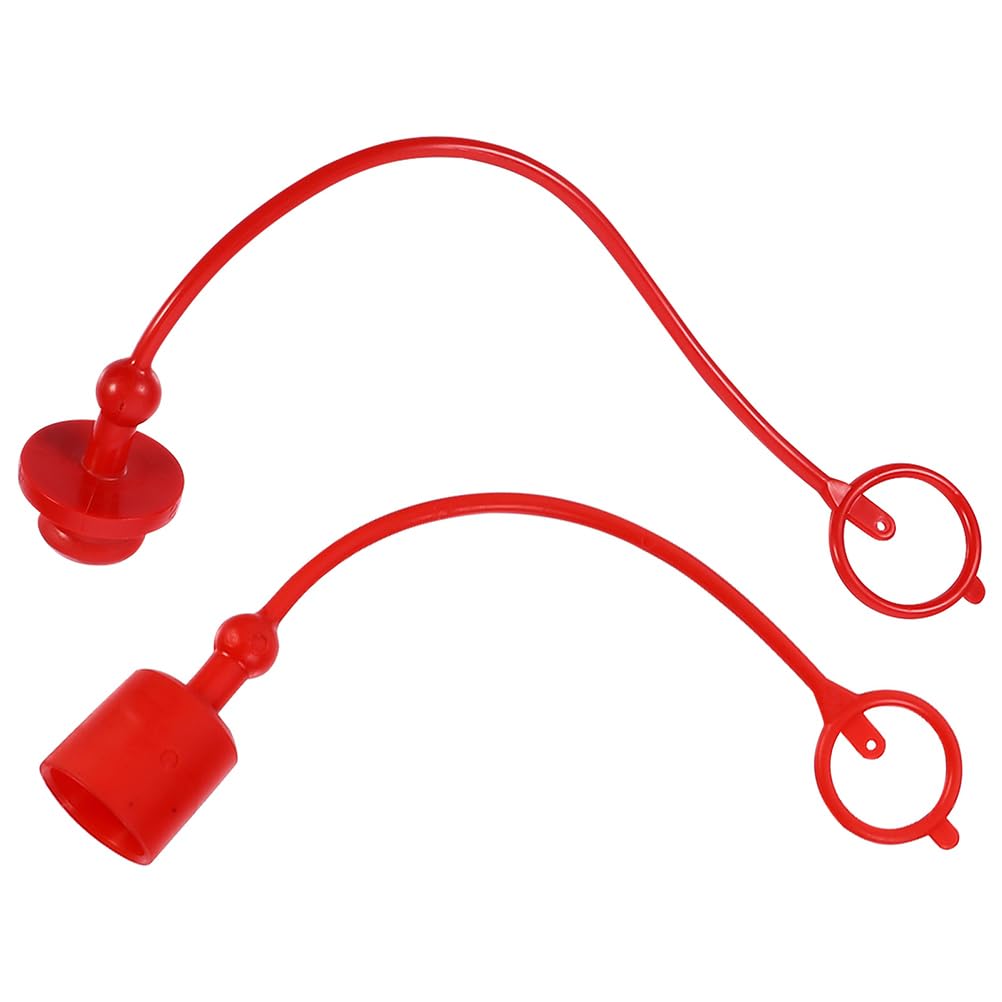 2 Sets Quick Connector Dust Cap Hydraulic Quick Coupler Dust Collection Fittings A Hydraulic Quick Coupling with Dust Cap 1/2 Hydraulic Dust Covers