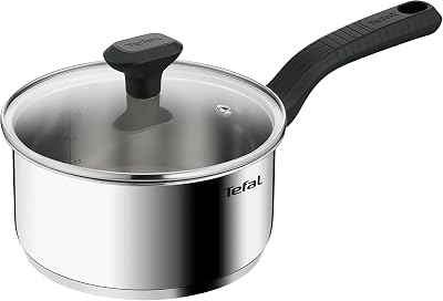 Tefal Comfort Max 18cm Stainless Steel Saucepan with Glass Lid C8732304