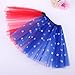 BESTOYARD Kids Tutu Skirt American Flag Tutu Dance Dress American Flag Style Halloween Costume for Stage Show and Daily Dress