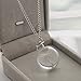 Yesido. Wish Necklace Dandelion Seed Necklace Floating Charms Pendant Necklace Glass Pendant Gift