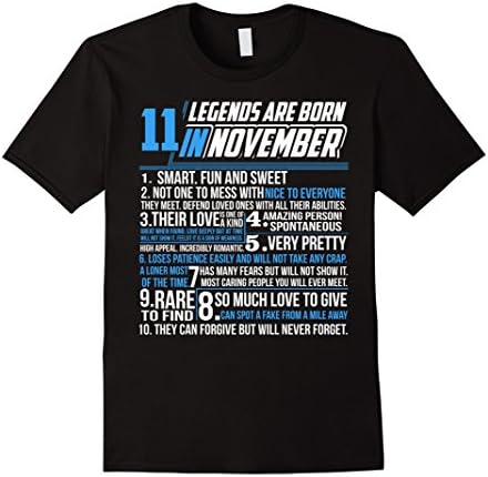 Mens Legends are born in November T-Shirt Scorpio Pride Large Black