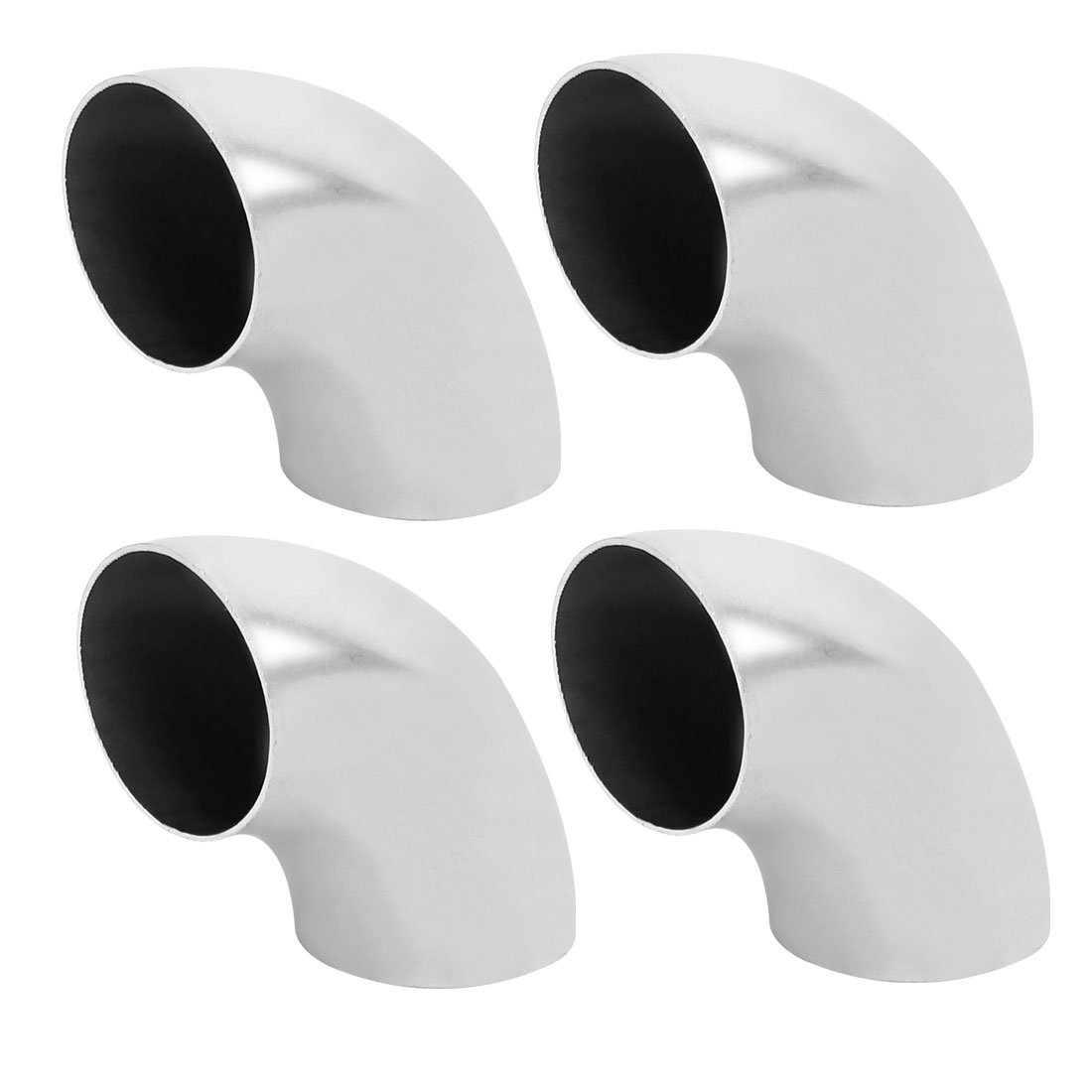 sourcingmap 4pcs 201 Stainless Steel Hand Rail Elbow Fitting 32mm Tube