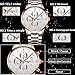 NIBOSI Men's Watches Luxury Fashion Casual Dress Chronograph Waterproof Military Quartz Wristwatches for Men Stainless Steel Band