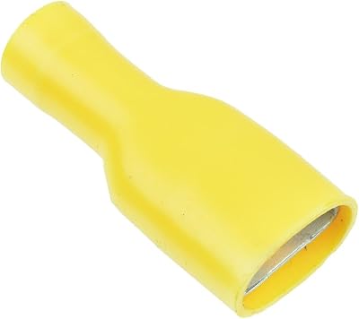Switch Electronics 10x Yellow 9.5mm Insulated Female Spade Crimp Connectors