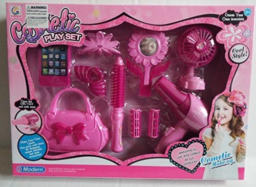 Stylish Girls Deluxe Beauty Fashion Play Set with Accessories, Curlers, Cell Phone and Carry Case-Set Varies