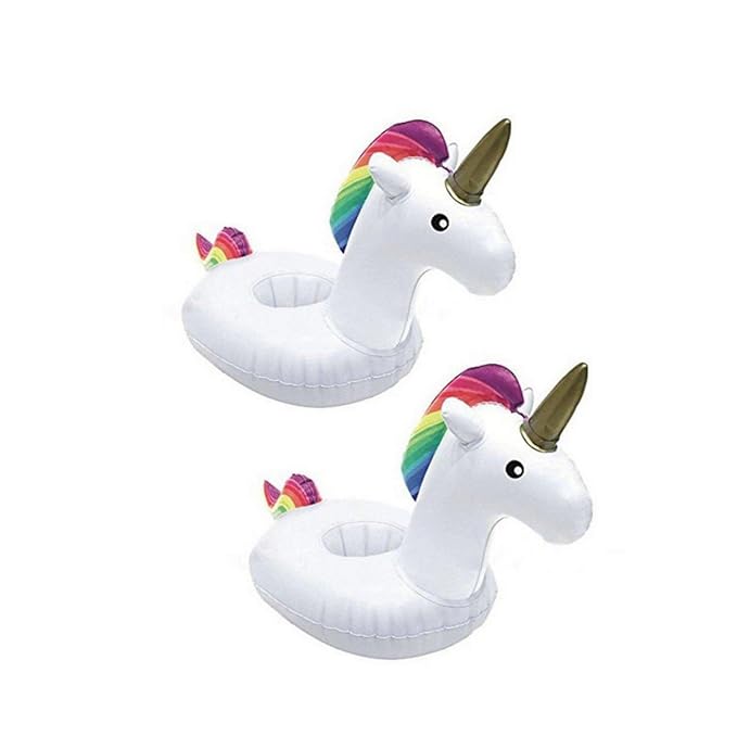 Blue Skies Plus Unicorn Flotante Hinchable Bebida Puede Soporte ...
