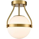HOLKIRT Modern Light Fixture,Mid Century Semi Flush Mount Ceiling Light,Kitchen Light Fixtures Hallway Light Fixtures Ceiling